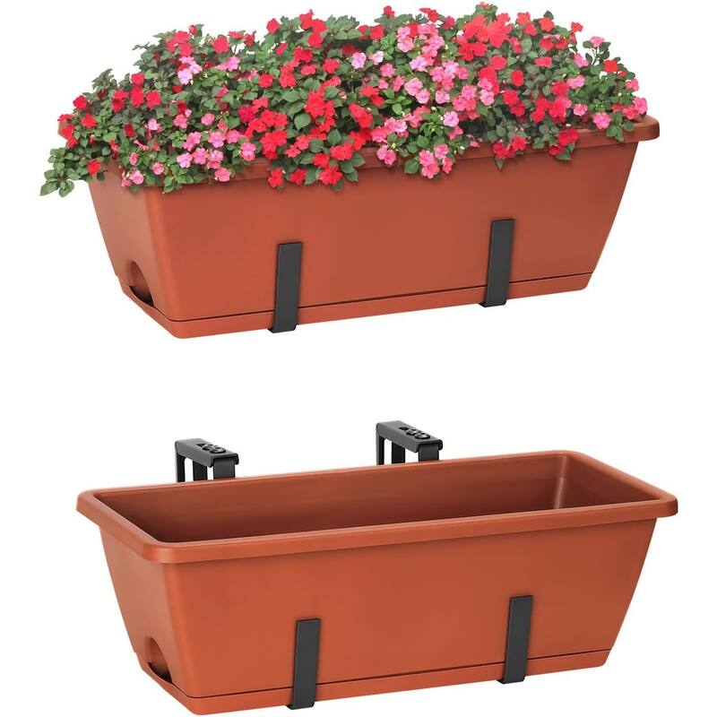 16.9 Inch Balcony Railing Planter Box