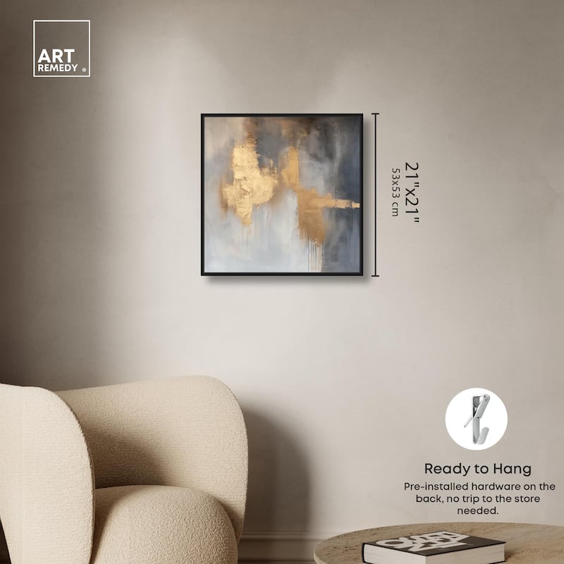 Golden Imprint Canvas by Art Remedy