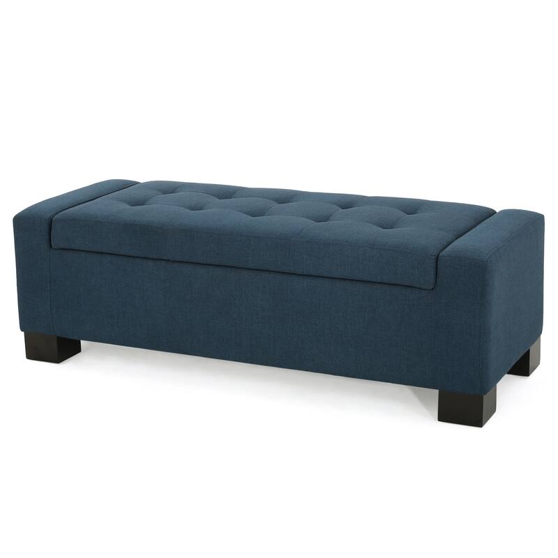 Storage Bench Upholstered Seat, End of Bed Bench Ottoman