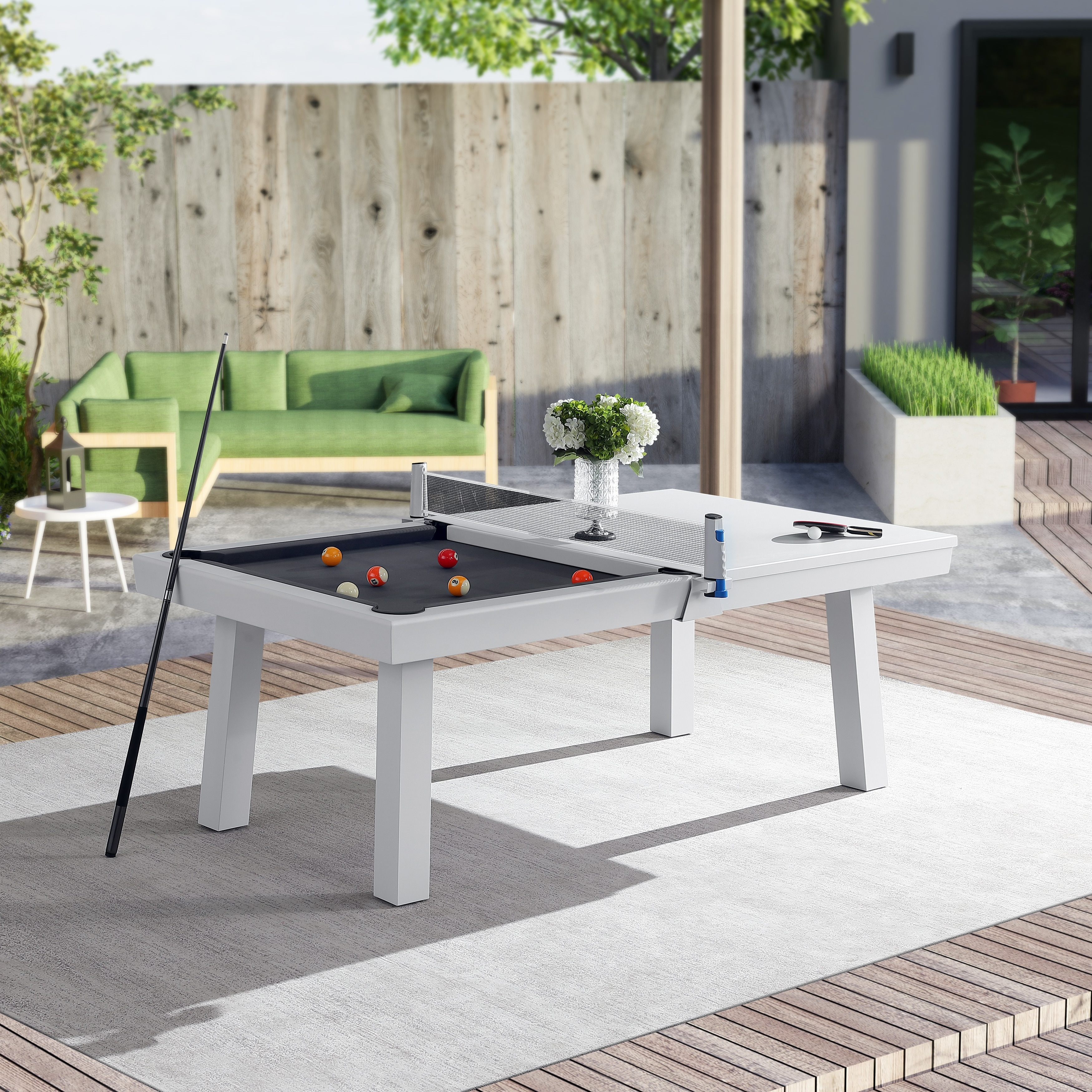 Laguna Indoor Outdoor 7ft Slate Pool Table with Dining Top