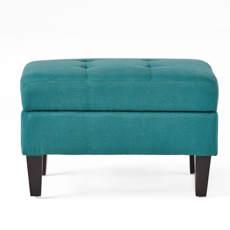 Zahra Tufted Fabric Storage Ottoman by Christopher Knight Home
