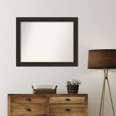 Accent Bronze Framed Non-Beveled Custom Wall Mirror, Bathroom Vanity Mirror