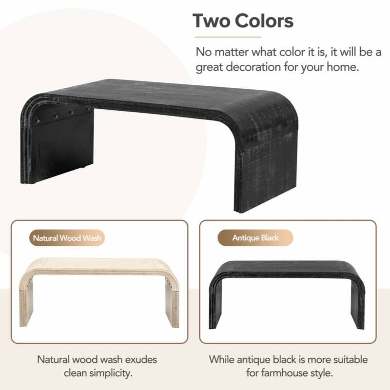 Minimalist Coffee Table with Curved Art Deco Design for Living Room or Dining Room