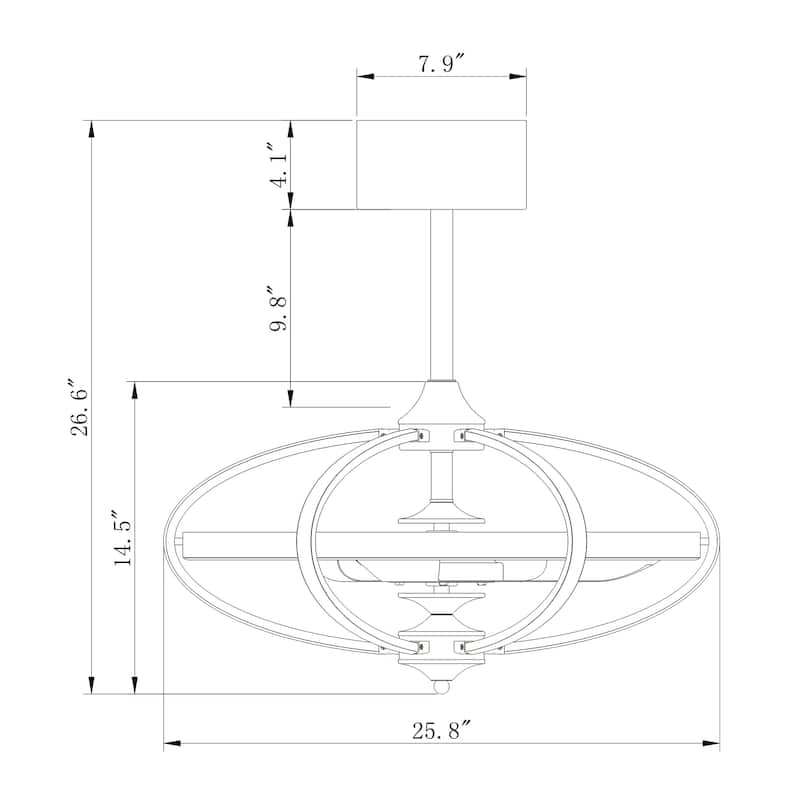 Samaire Brown 26-inch Reversible LED Ceiling Fan with Remote