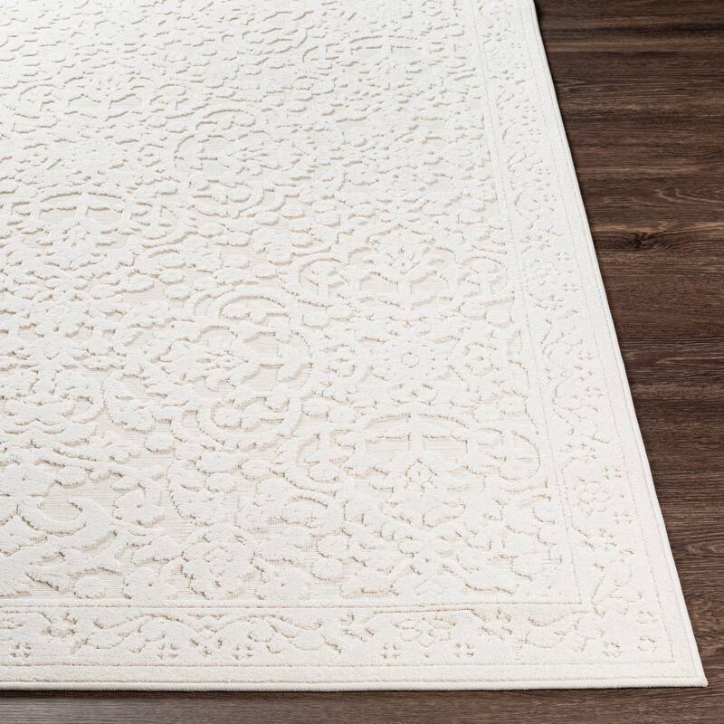 Wendell Indoor/ Outdoor Floral Damask Area Rug