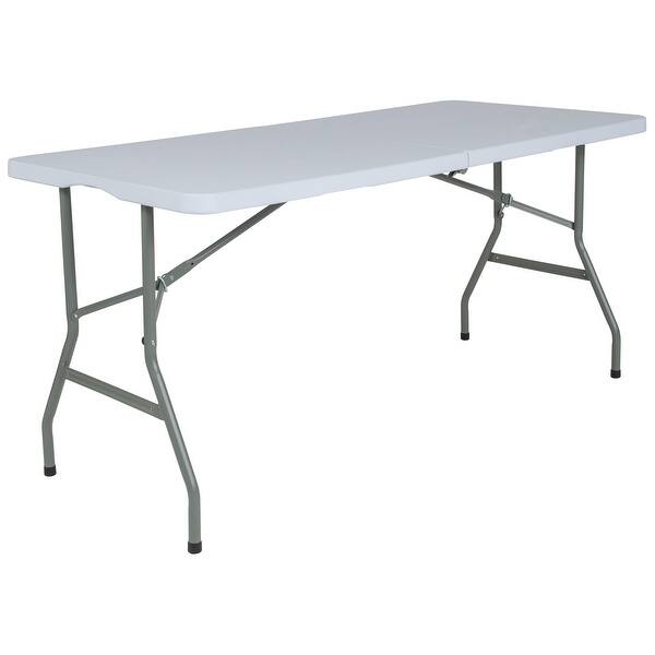 Shop 4 97 Foot Bi Fold Plastic Folding Table With Handle Event Table Overstock 26960613