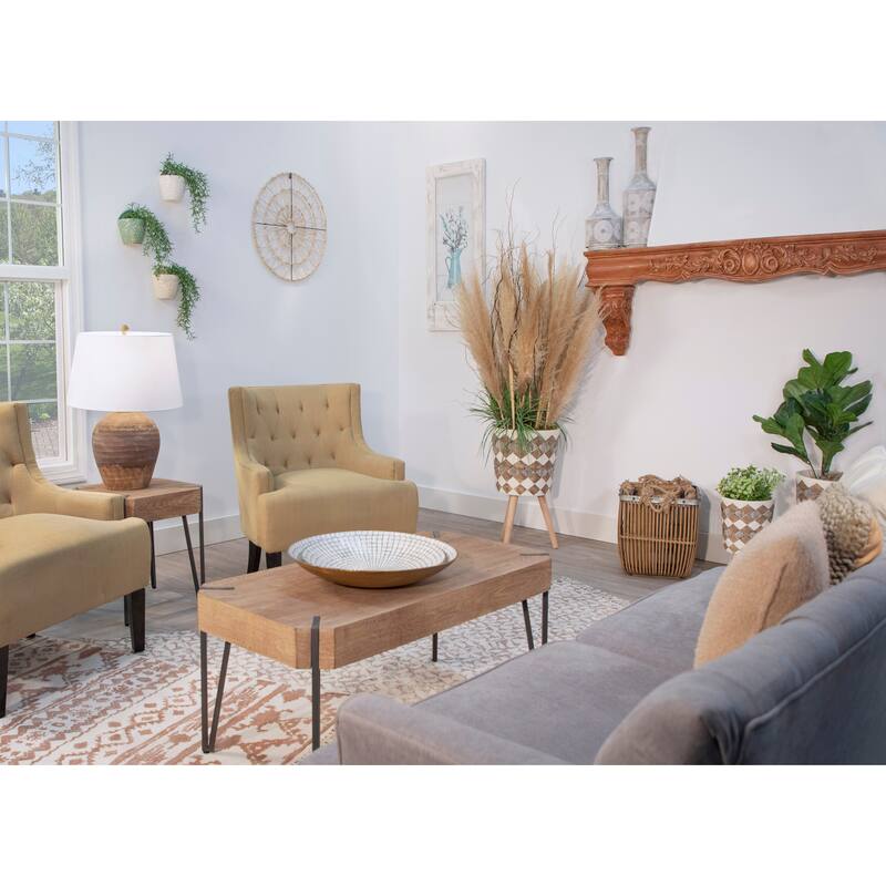 Sagebrook Home Elegant Magnesia and Beech Wood Planters - Perfect Home & Garden Accent