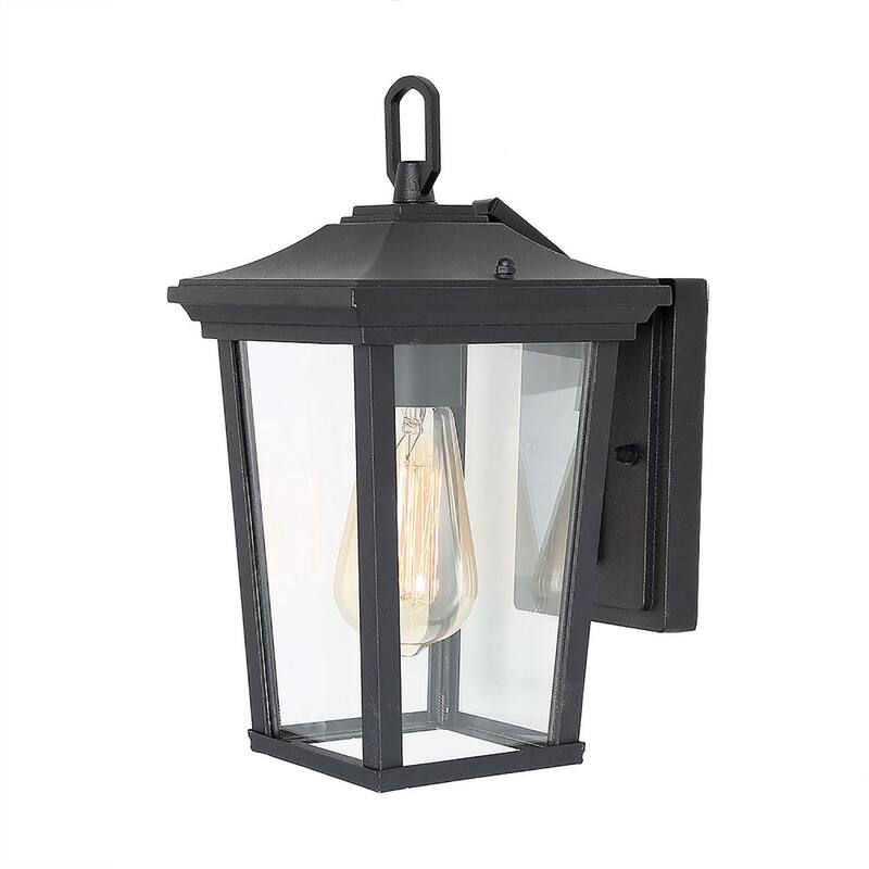 Havenside Home Transitional 1-light Black Lantern Outdoor Wall Sconces Lamp - 6.5" X 8.25"X 12"