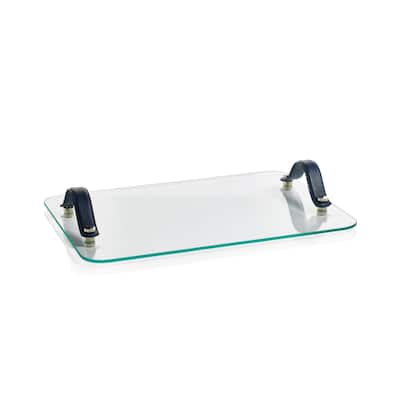 Lucena 18-Inch Long Glass Bar Tray