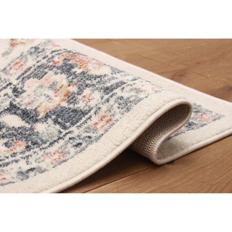 ECARPETGALLERY Machine Woven Heriza Ivory Area Rug