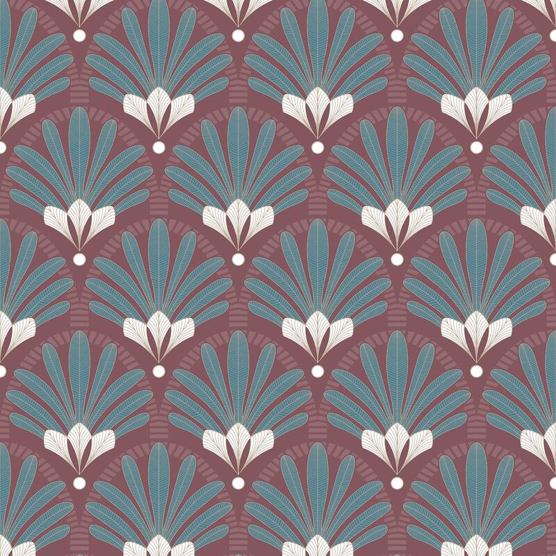 Veer Decor Art Deco Wallpaper. - N/A - Red
