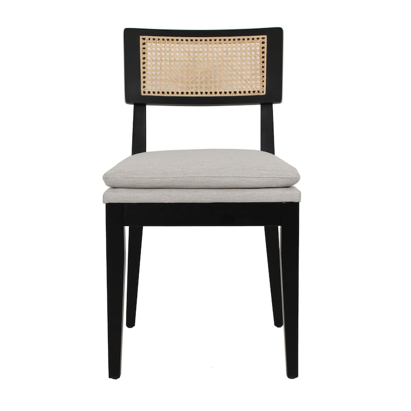 Monroe Rubberwood Cane Back Solid Wood Side Chair by East at Main (Set of 2)