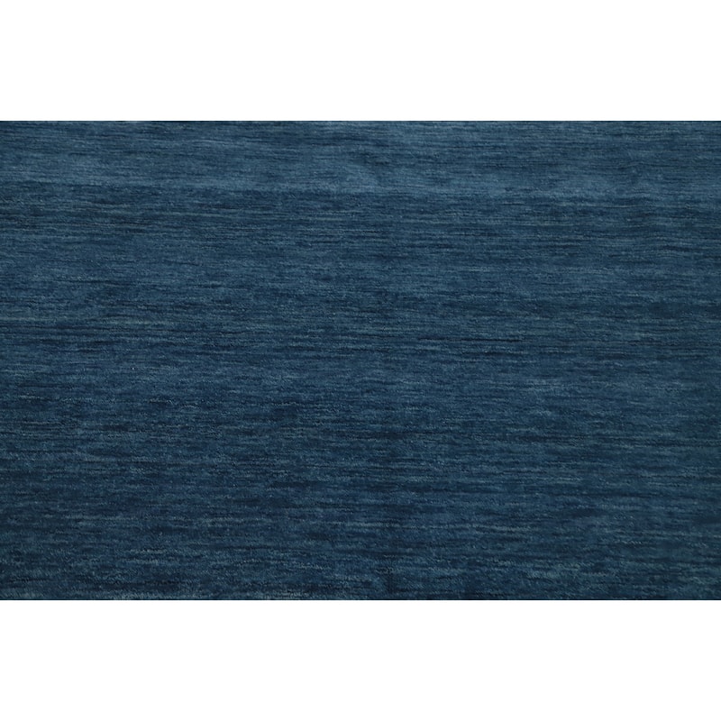 Hand Knotted Oriental 100% Wool Carpet Tribal Animal Pictorial Navy Blue & Blues Gabbeh Area Rug - 8' 0'' X 8' 0''