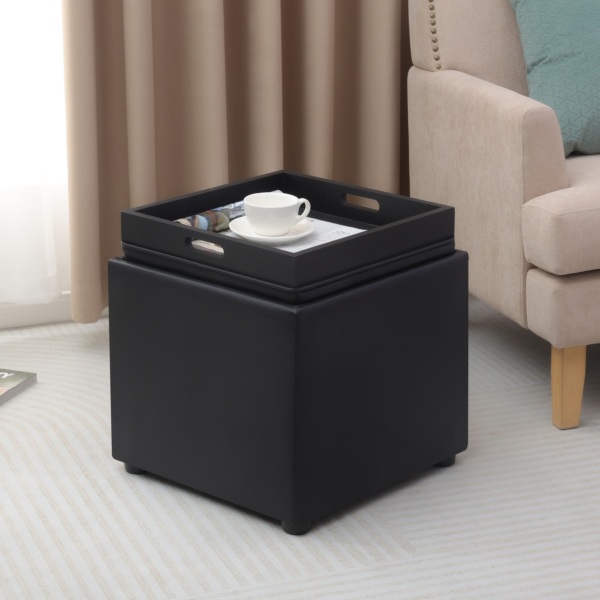 Option Black-Faux-Leather