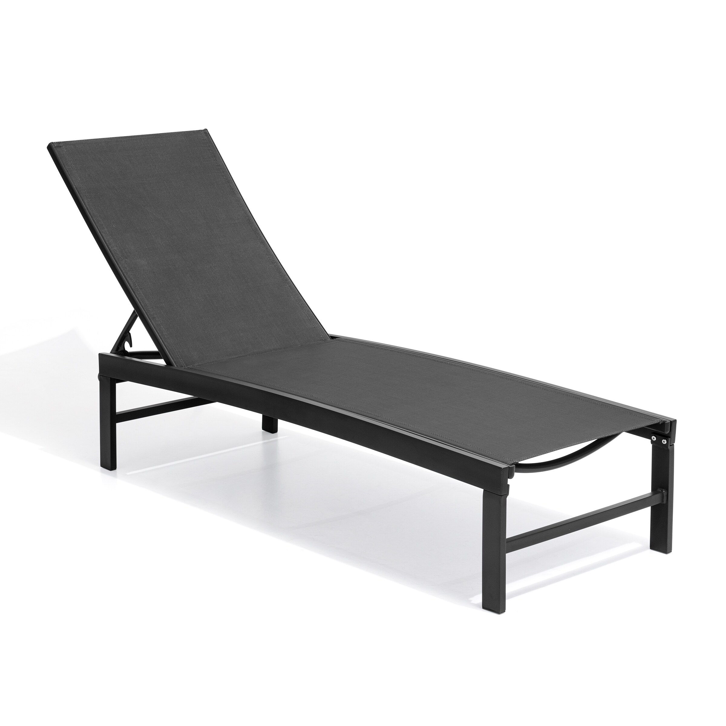 All-Weather Adjustable Aluminum Outdoor Pool Lounger Chaise-image
