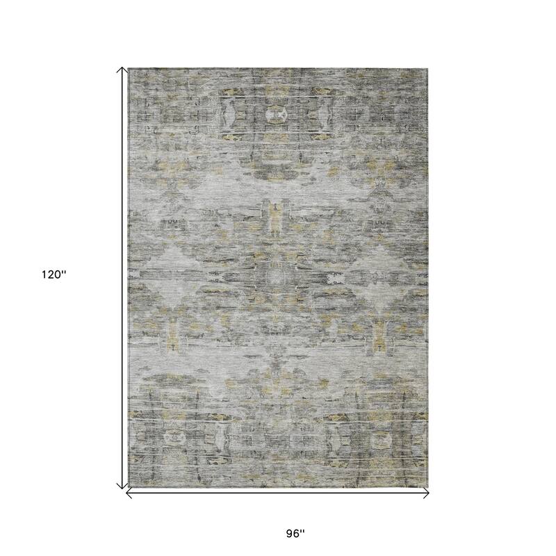 HomeRoots Abstract Transitional Rectangle Outdoor Rug