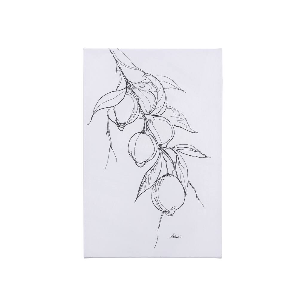Lemon Branch I (18 x 27 ) Canvas Art Print