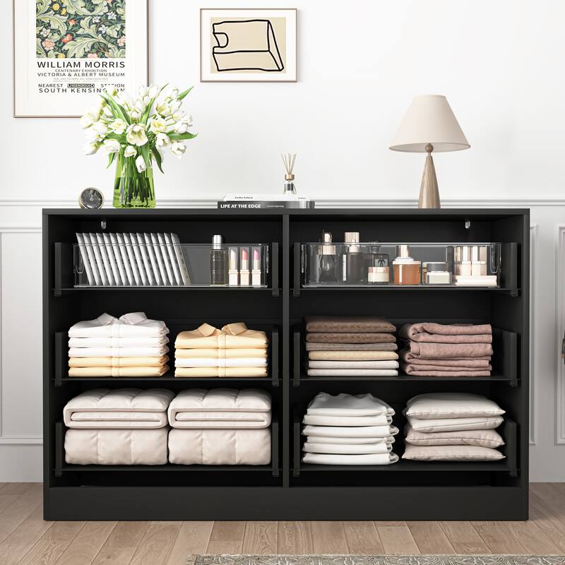 Modern 6-Drawer Dresser, Chest of Drawers for Bedroom, Living Room, Hallway, and Entryway - Large Storage Cabinet