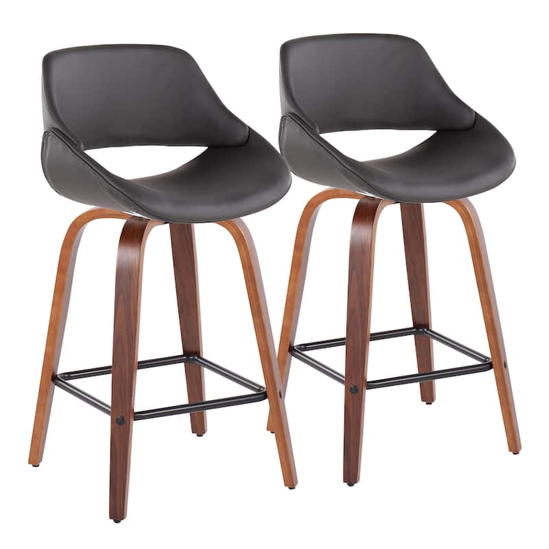 Carson Carrington Svellingen 26" Fixed-Height Counter Stool with Square Footrest (Set of 2)