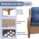 preview thumbnail 24 of 89, Outdoor Wicker High Back Club Chair with Cushions (Set of 2)