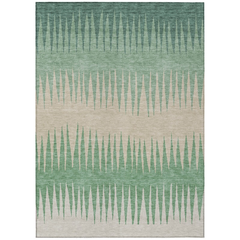Machine Washable Indoor/ Outdoor Chantille Ombre Contemporary Rug