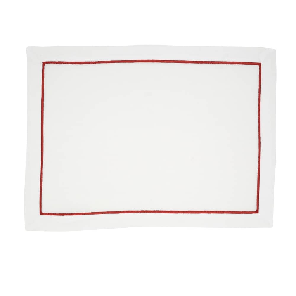 Embroidered Line Design Placemat (Set of 4) - 14"x20"