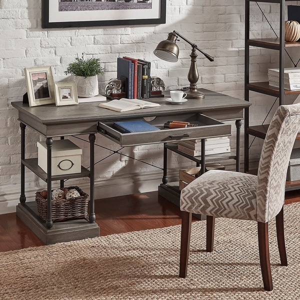 Barnstone Cornice 1 drawer Storage Writing Desk by iNSPIRE Q Artisan