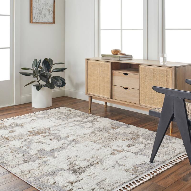 Basham Global Area Rug - 7' 10" x 10' - Gray/Multi