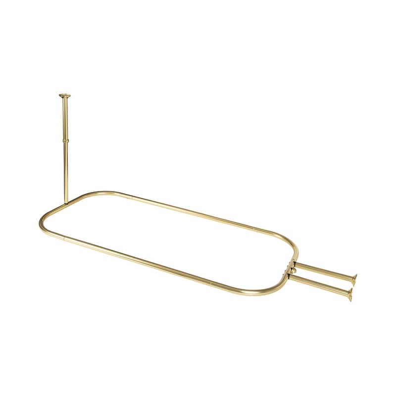 Utopia Alley Rustproof Aluminum Hoop Shower Rod Extra Large 54 Inch by 26 Inch - Gold