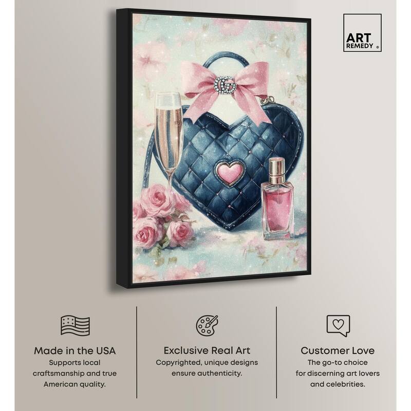 Little Heart Shaped Purse II Canvas by Art Remedy