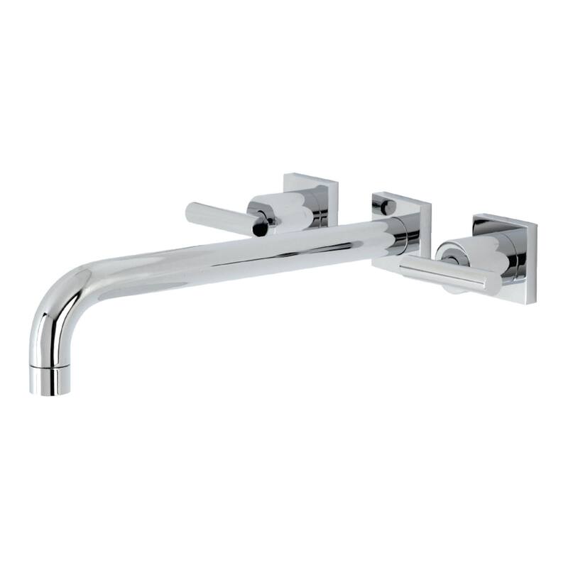 Kingston Brass Manhattan Wall Mounted Roman Tub Filler with Square