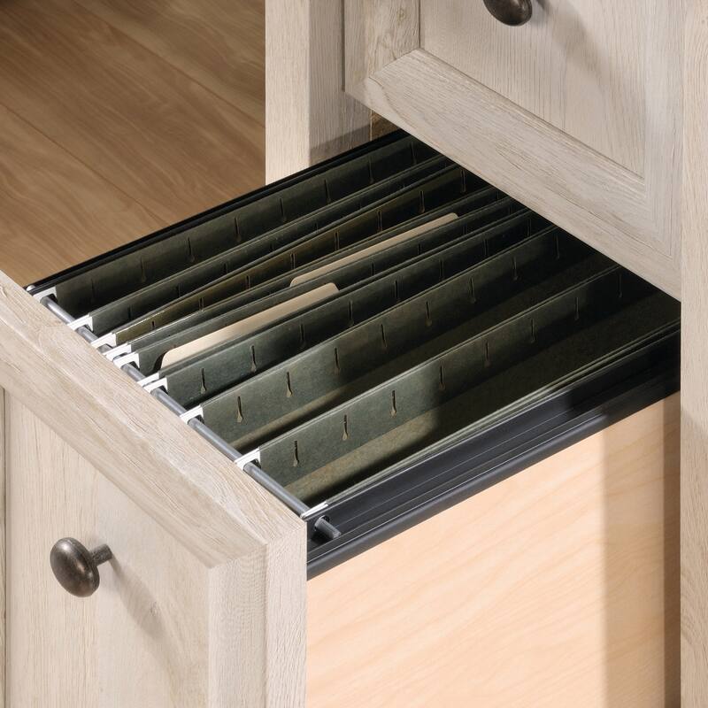 Engineered Wood Coastal Computer Desk with Slide-Out Keyboard Tray, Gray