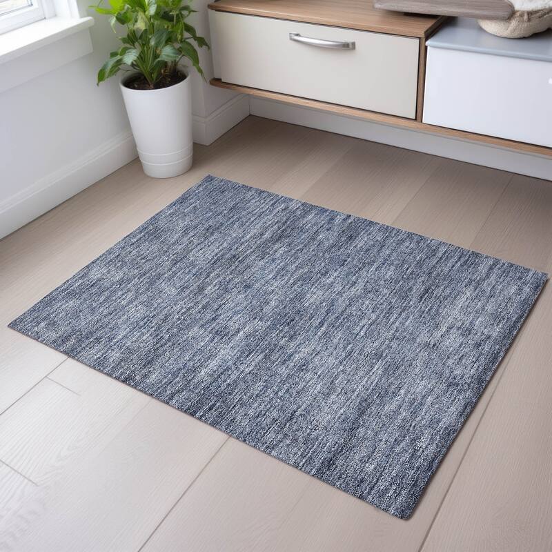 Premium Washable Super Soft Solid Ombre Mayfield Rug - Sky - 1'8" x 2'6"