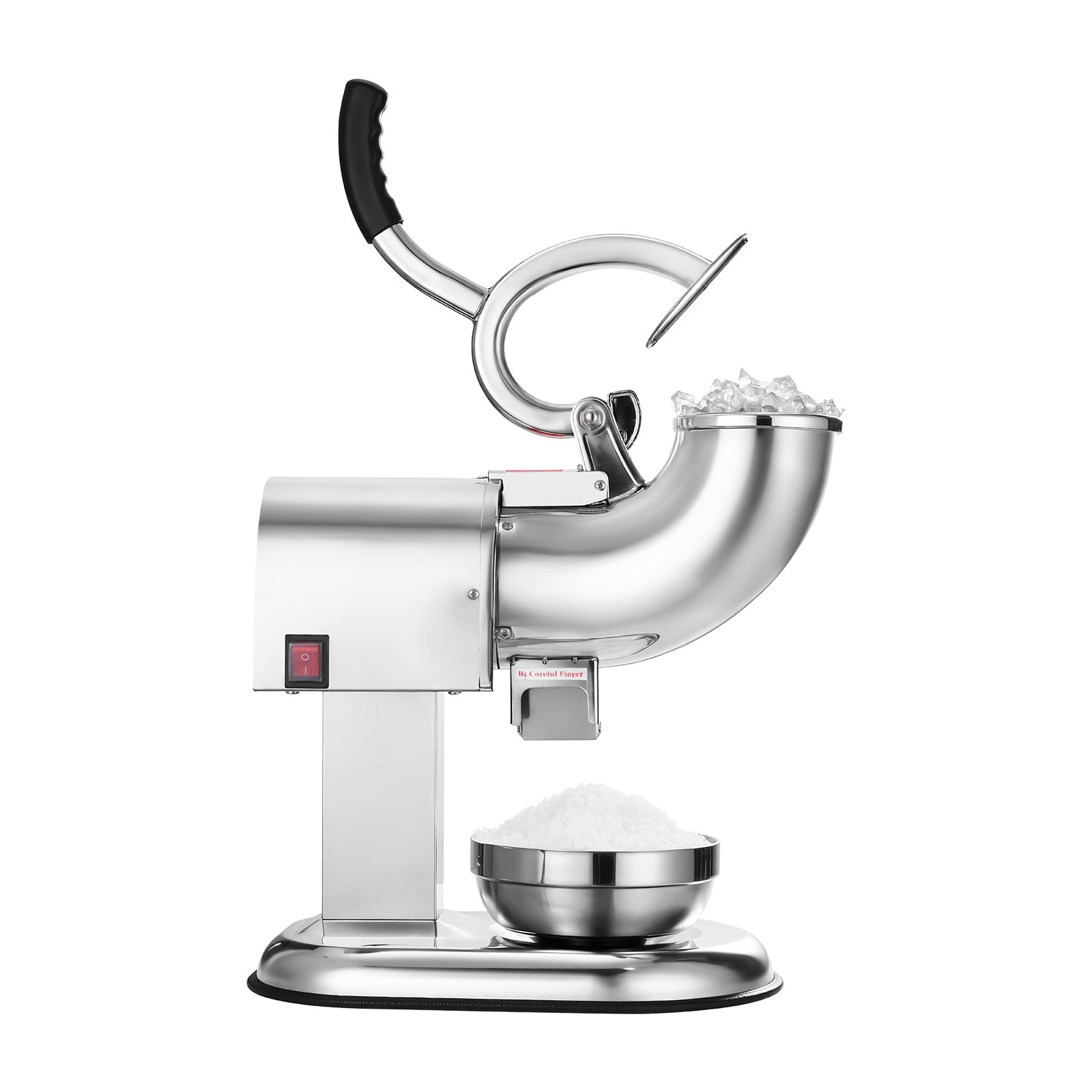 UIMOSO Ice Crusher Machine, Electric 4 Blades Snow Cone Maker, Stainless Steel Shaved Ice Machine with Bowl and Cover