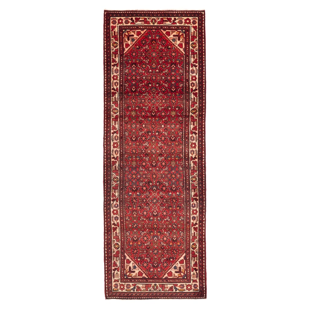 ECARPETGALLERY Hand-knotted Andelz Red Wool Rug - 3'8 x 10'9