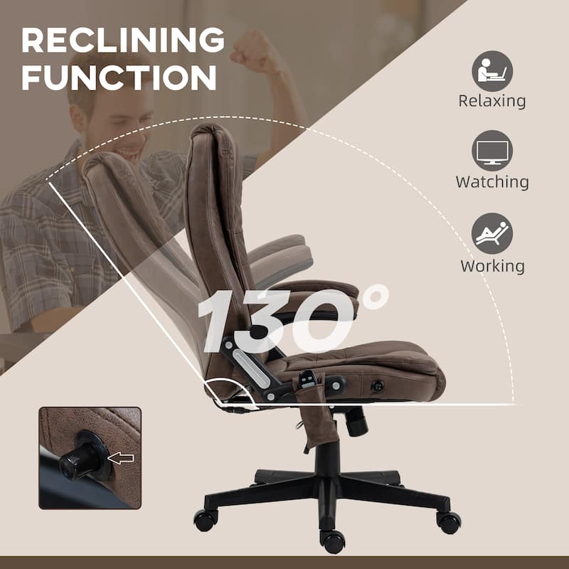 6 Point Vibrating Massage Office Chair With Heat