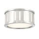 preview thumbnail 1 of 5, Kendal 2 Light Polished Nickel Flush Mount