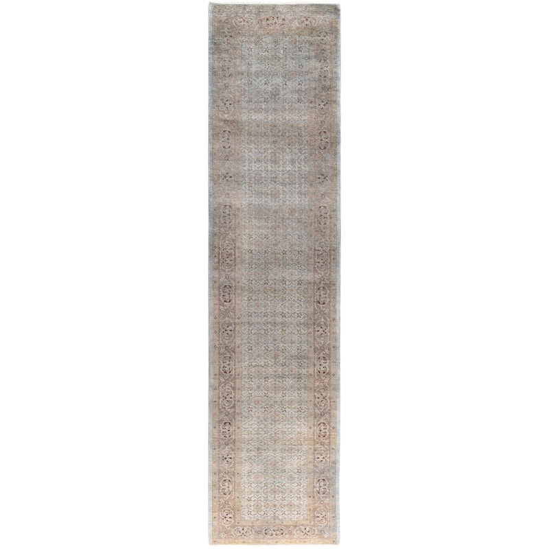 Overdyed One-of-a-Kind Hand-Knotted Runner Rug - Gray - 2' 8" x 11' 3"
