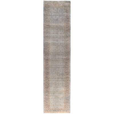 Overdyed One-of-a-Kind Hand-Knotted Runner Rug - Gray - 2' 8" x 11' 3"