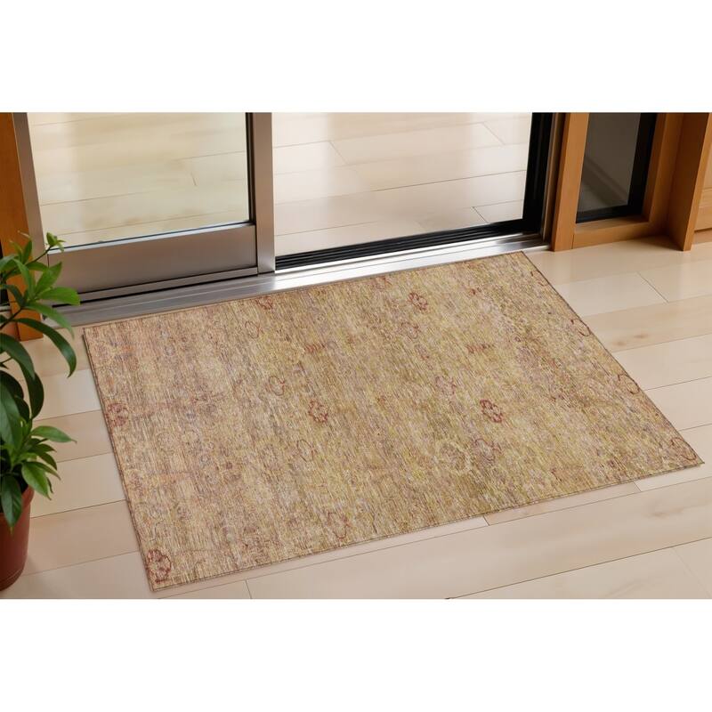HomeRoots Oriental Traditional Rectangle Outdoor Rug - 3' x 5'