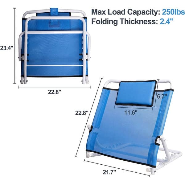 Foldable Rest Platform Bed Backrest Reading Bed Rest Pillows, Portable Folding Adjustable Sit ...
