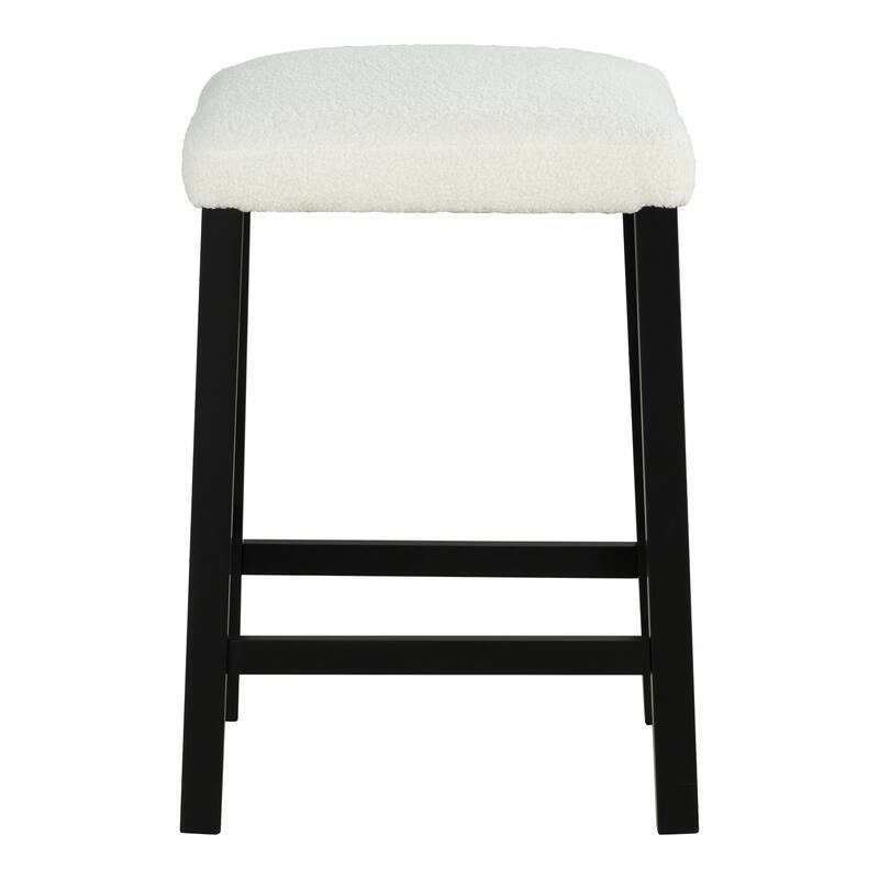 DH BASIC 3-Piece Black 3-Shelf Counter Height Dining Set with USB Ports by Denhour