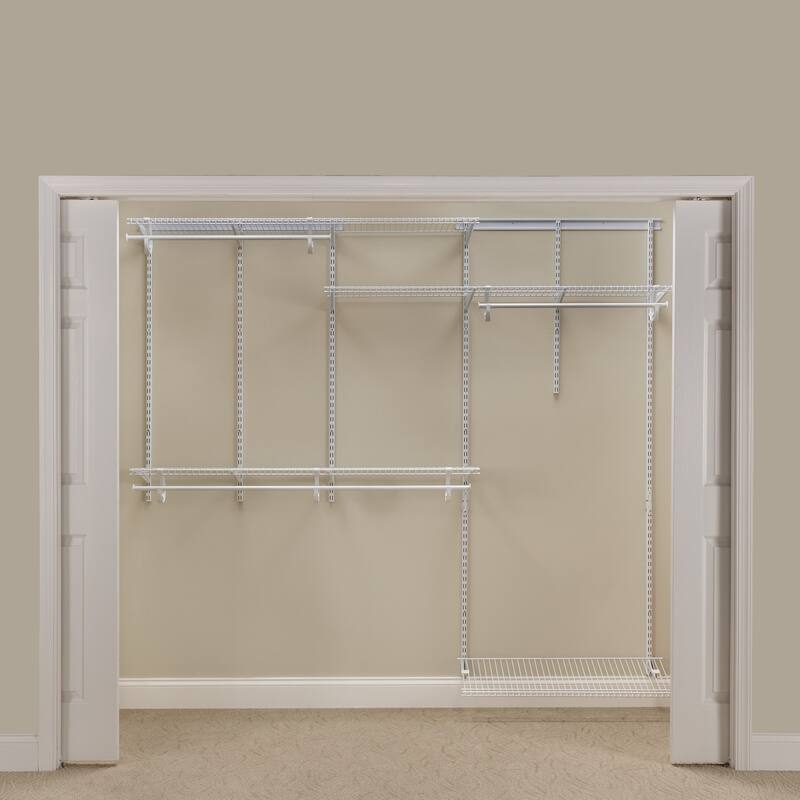 ClosetMaid ShelfTrack 60-96 Inch Wide Adjustable Closet Organizer