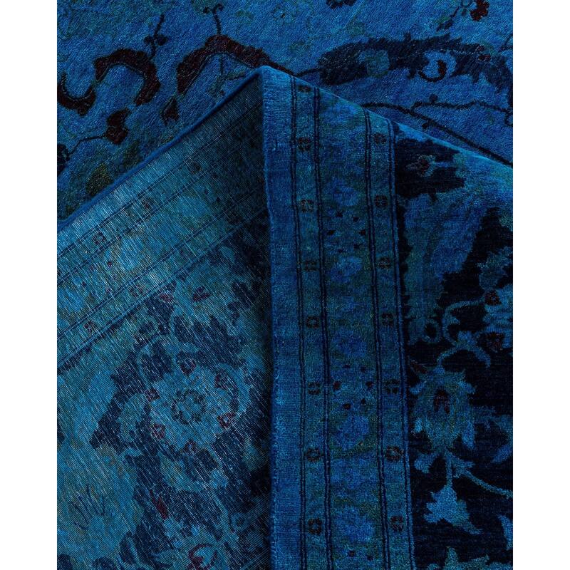 Fine Vibrance One-of-a-Kind Hand-Knotted Area Rug - Blue, 9' 2" x 16' 6" - 9' 2" x 16' 6"