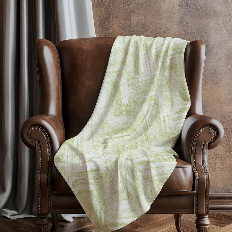 Premium Machine Washable Modern Chevron Sherpa Throw Blanket