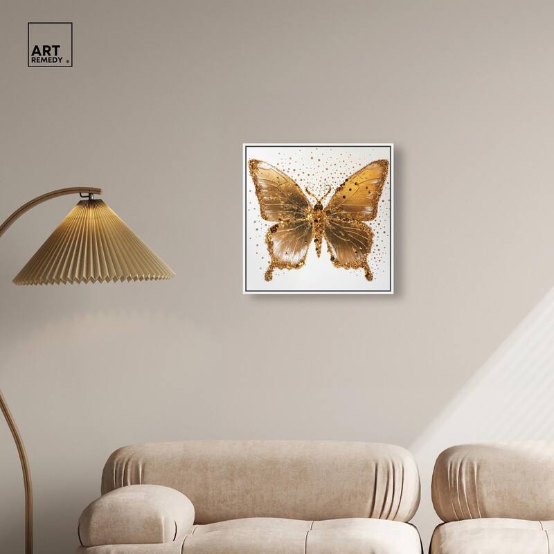 Lemon Glow Wings Canvas by Art Remedy