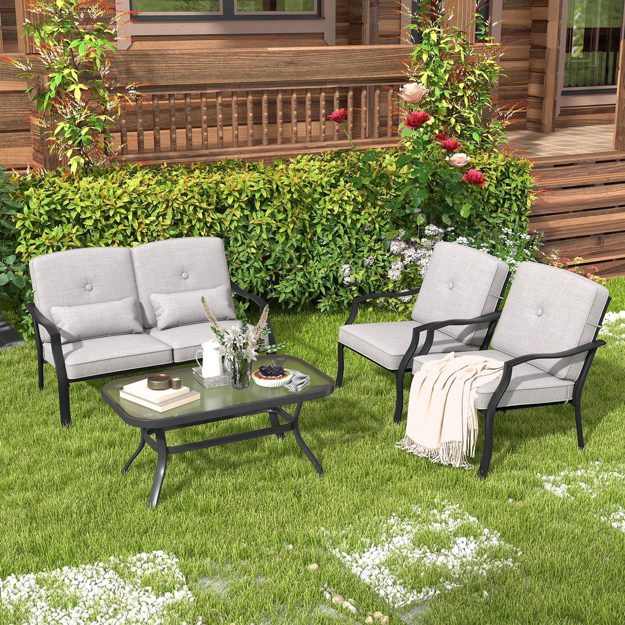 Asti adirondack patio chat set outlet