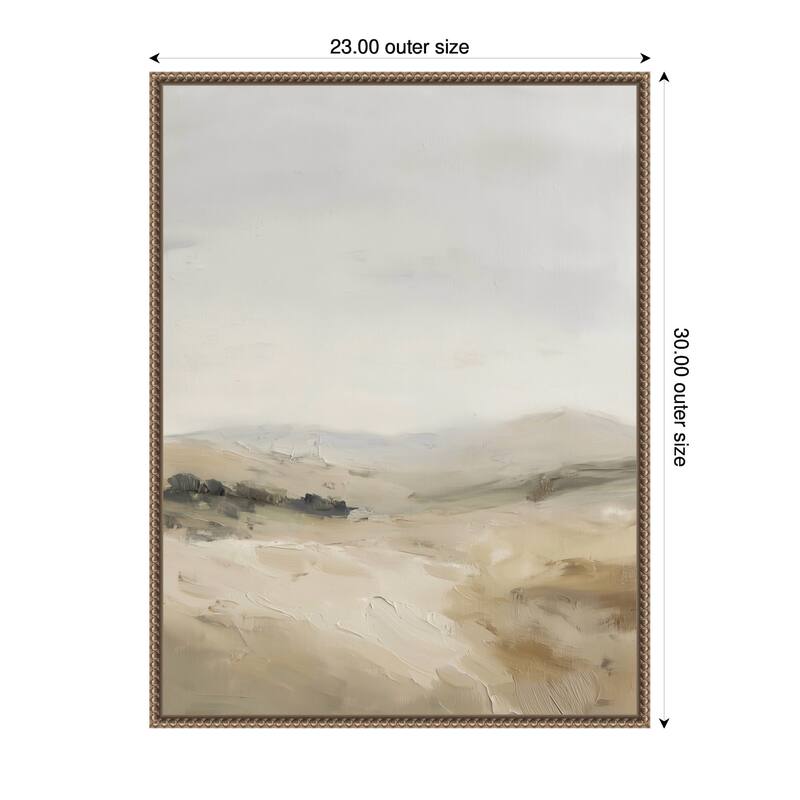 Kate and Laurel Fading Fields II by Amy Lighthall Framed Canvas Wall Art Print