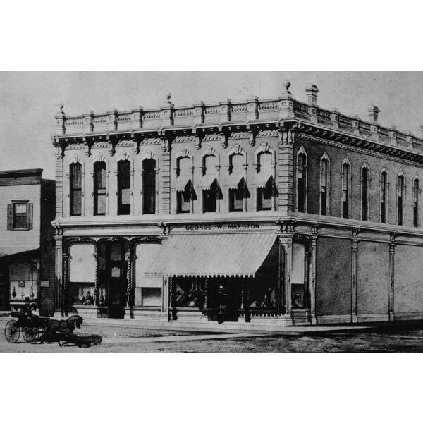 Marston's Department Store Black and White Gallery Wrapped Canvas Bed