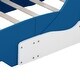 preview thumbnail 25 of 37, Twin Size Race Car Bed with Wheels, Wood Twin Size Bed for Kids, Car-Shaped Platform Twin Bed with Storage Shelves